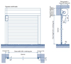 GaraRoll roller door specification - behind opening GaraRoll roller door specification - behind opening